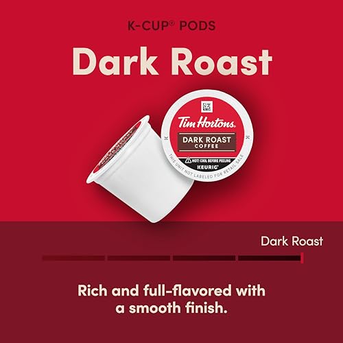 Tim Hortons-Dark Roast Coffee-Single Serve K Cup Pods-Compatible with Keurig Brewers-100ct K Cups - Deals4Coffee