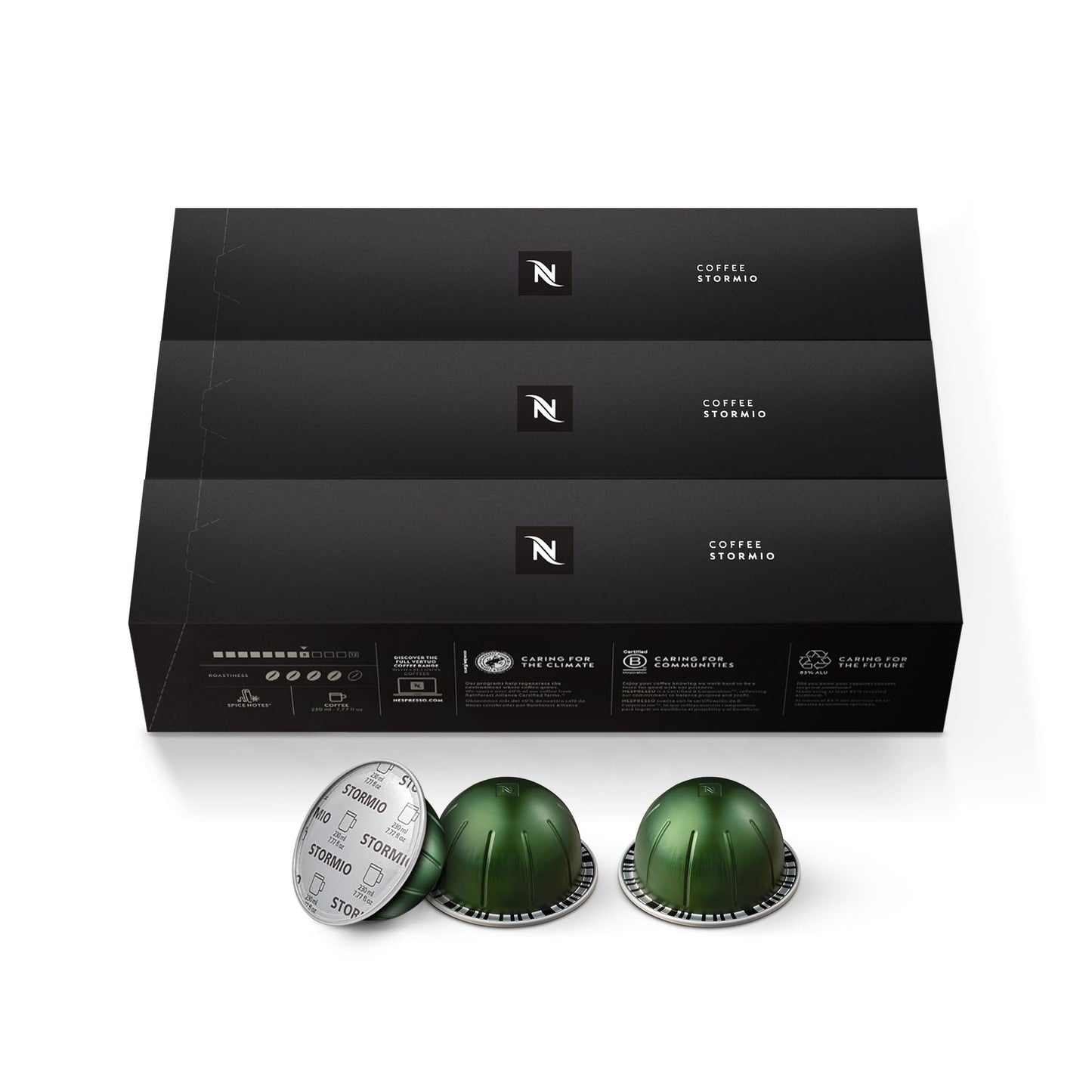 Nespresso-Capsules Vertuo-Voltesso-Mild Roast Espresso-50 Count Espresso Pods-Brews 1.35oz. - Deals4Coffee