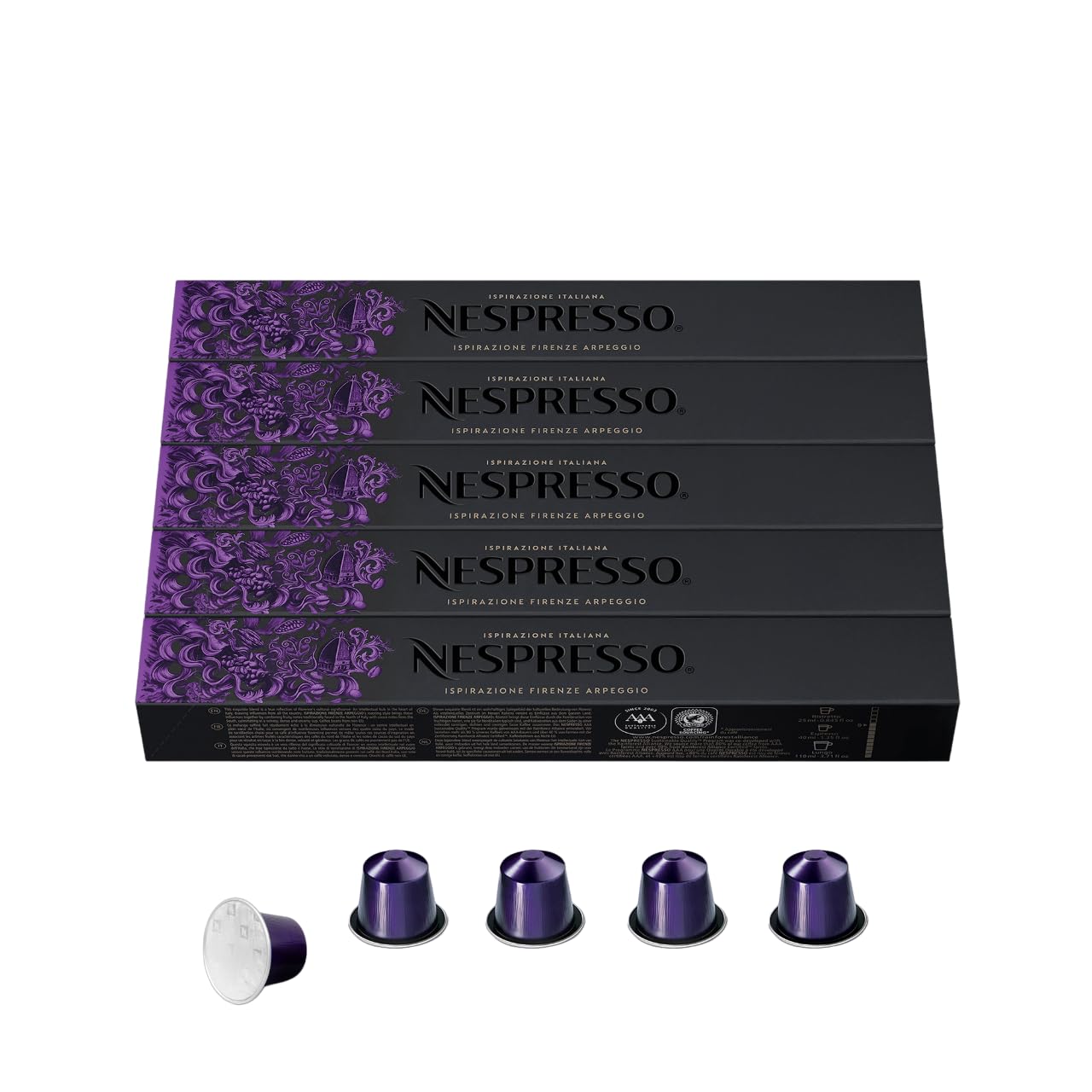 Nespresso-Capsules Original Line-Ispirazione Variety Pack-Medium & Dark Roast Espresso Coffee-50 Count Coffee Pods - Deals4Coffee