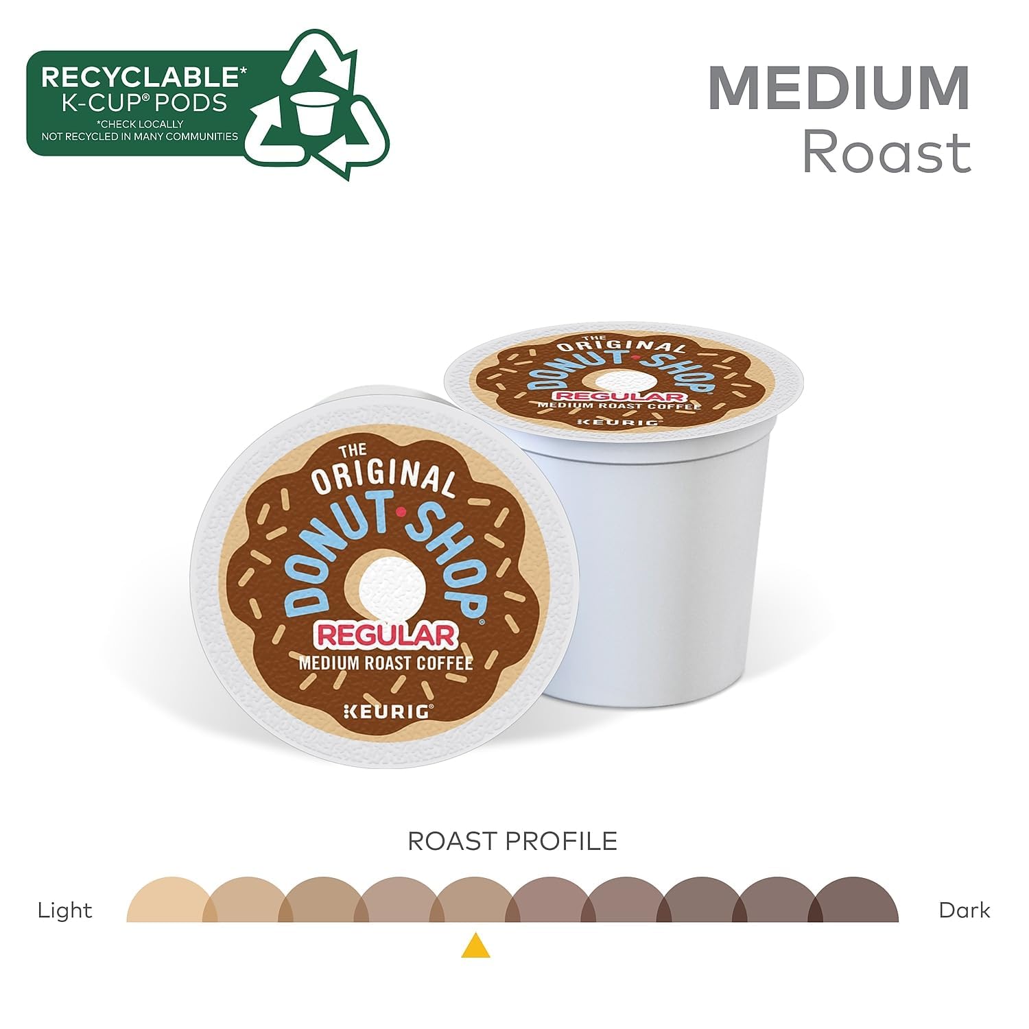 The Original Donut Shop-Regular Keurig Single Serve -K Cup Pods-Medium Roast Coffee-96 Count - Deals4Coffee
