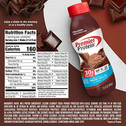 Premier Protein-Shake-Café Latte-30g Protein-1g Sugar-24 Vitamins & Minerals-Nutrients to Support Immune Health 11.5 fl oz-12 Pack - Deals4Coffee