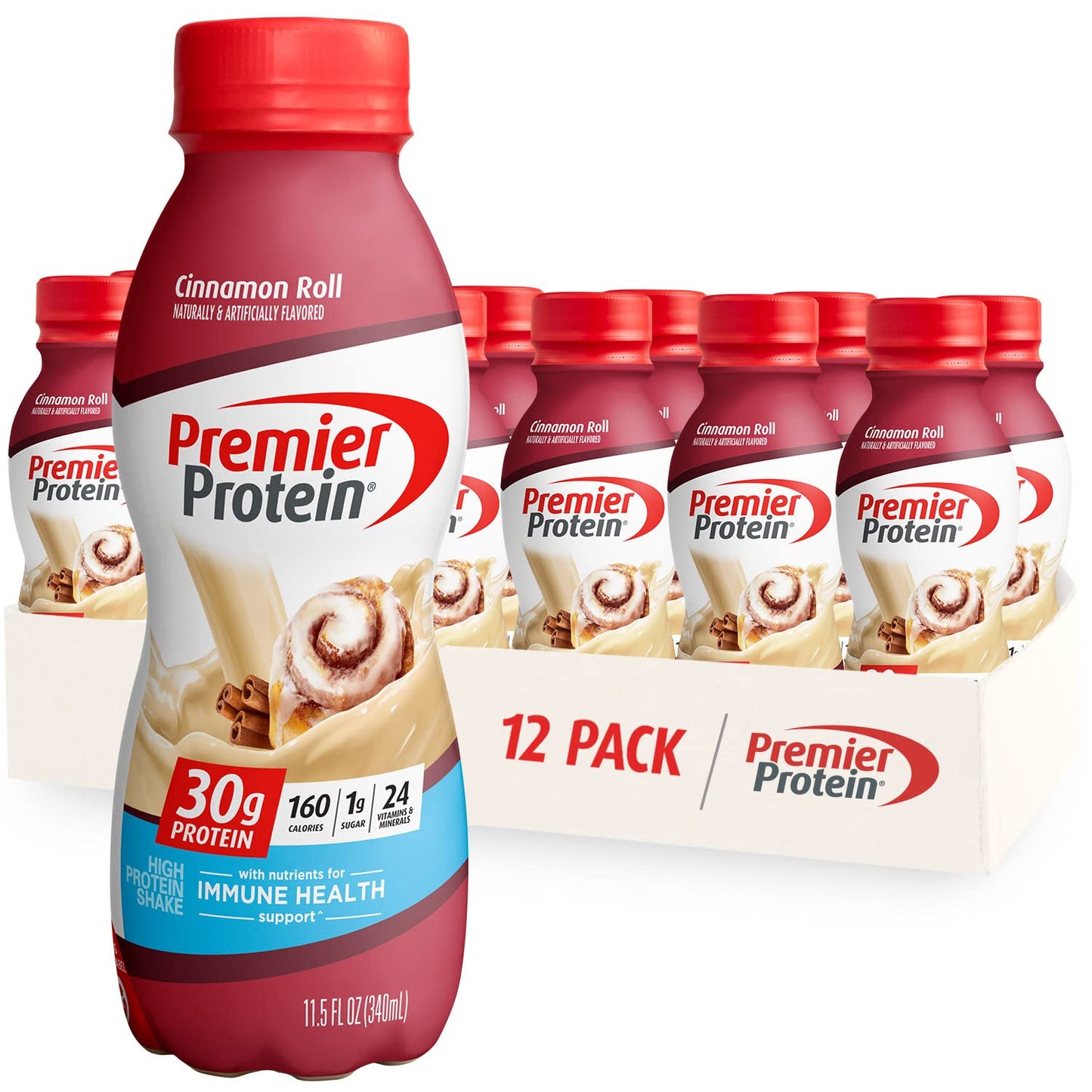 Premier Protein-Shake-Café Latte-30g Protein-1g Sugar-24 Vitamins & Minerals-Nutrients to Support Immune Health 11.5 fl oz-12 Pack - Deals4Coffee