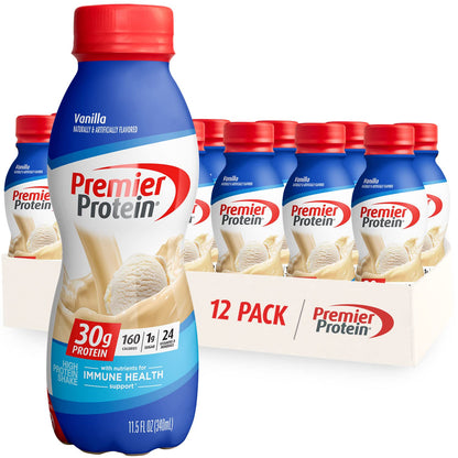 Premier Protein-Shake-Café Latte-30g Protein-1g Sugar-24 Vitamins & Minerals-Nutrients to Support Immune Health 11.5 fl oz-12 Pack - Deals4Coffee