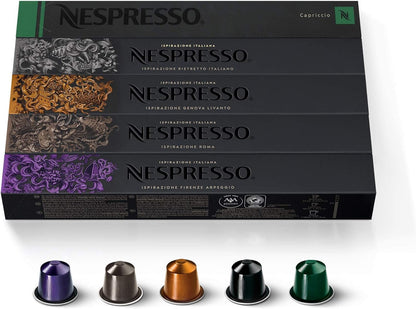 Nespresso-Capsules Original Line-Ispirazione Variety Pack-Medium & Dark Roast Espresso Coffee-50 Count Coffee Pods - Deals4Coffee