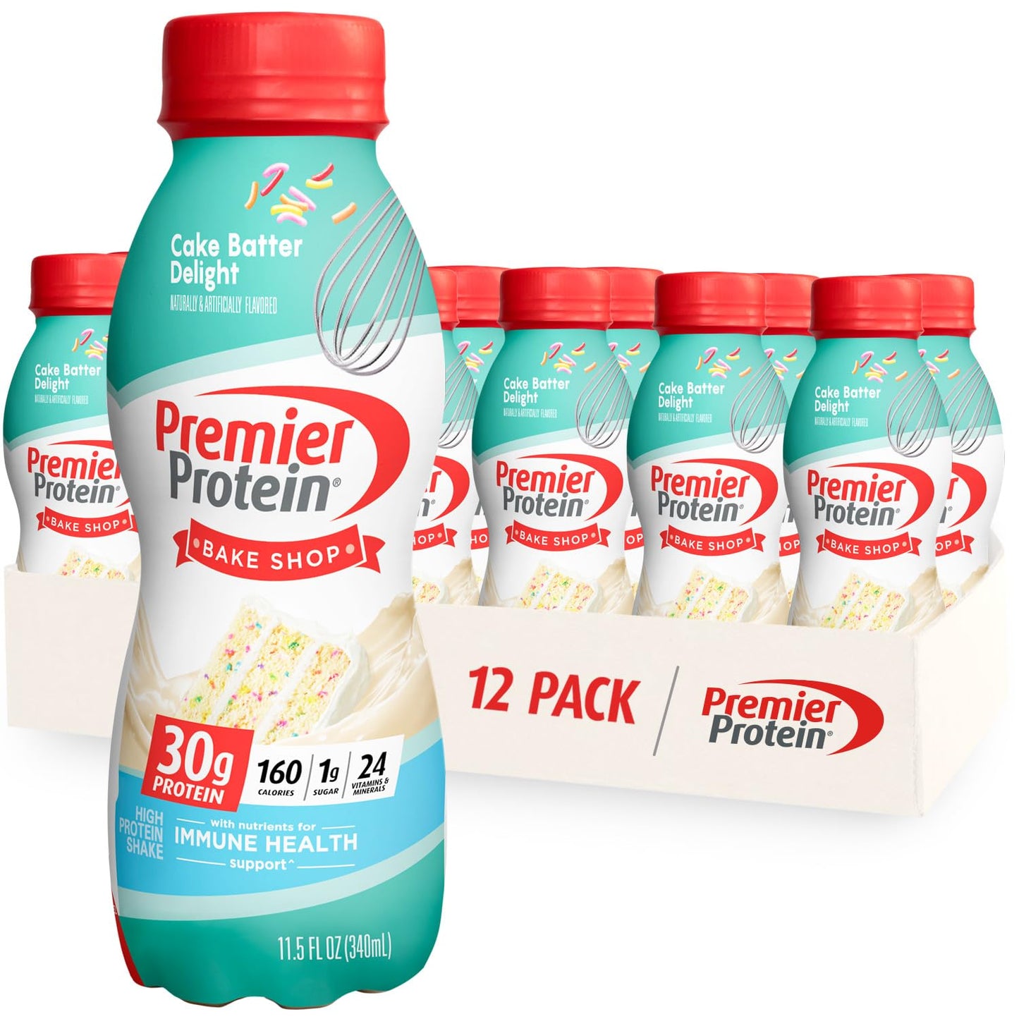 Premier Protein-Shake-Café Latte-30g Protein-1g Sugar-24 Vitamins & Minerals-Nutrients to Support Immune Health 11.5 fl oz-12 Pack - Deals4Coffee