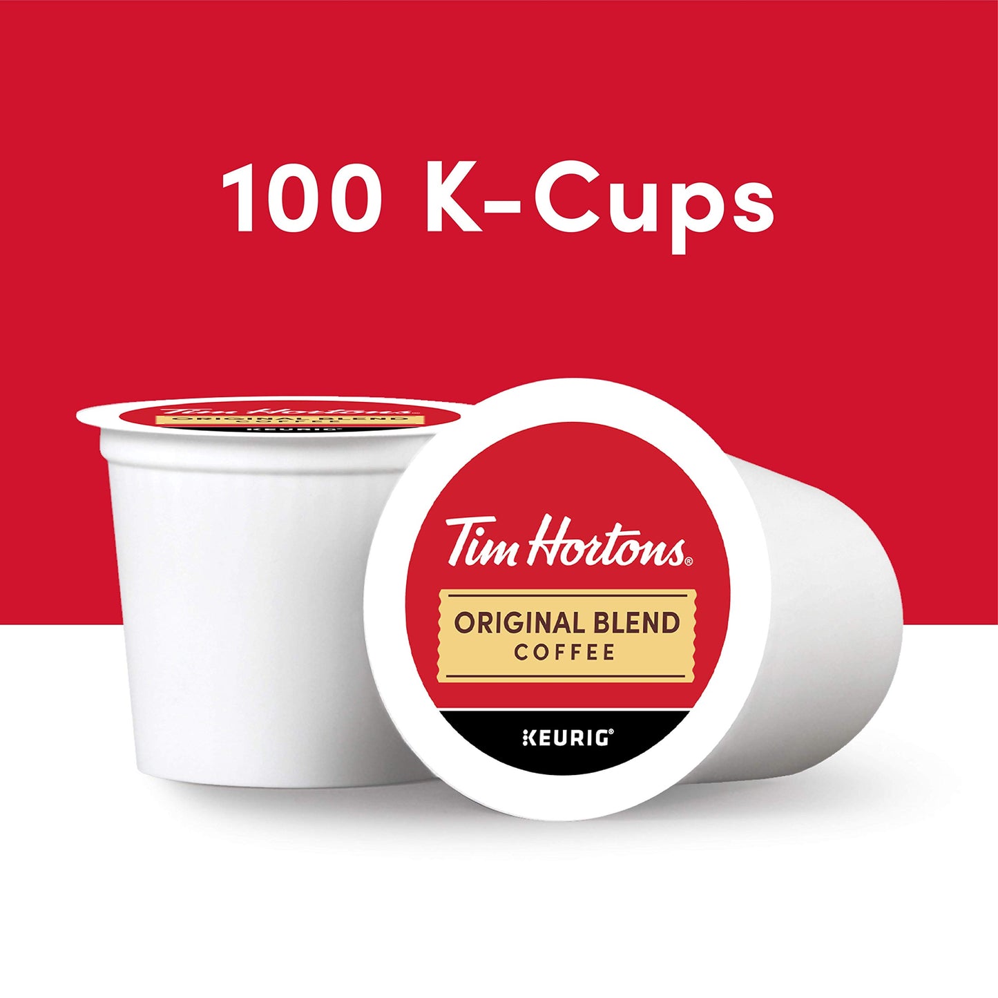 Tim Hortons-Original Blend-Medium Roast Coffee-Single Serve K Cup Pods-Compatible with Keurig Brewers-100ct K Cups - Deals4Coffee