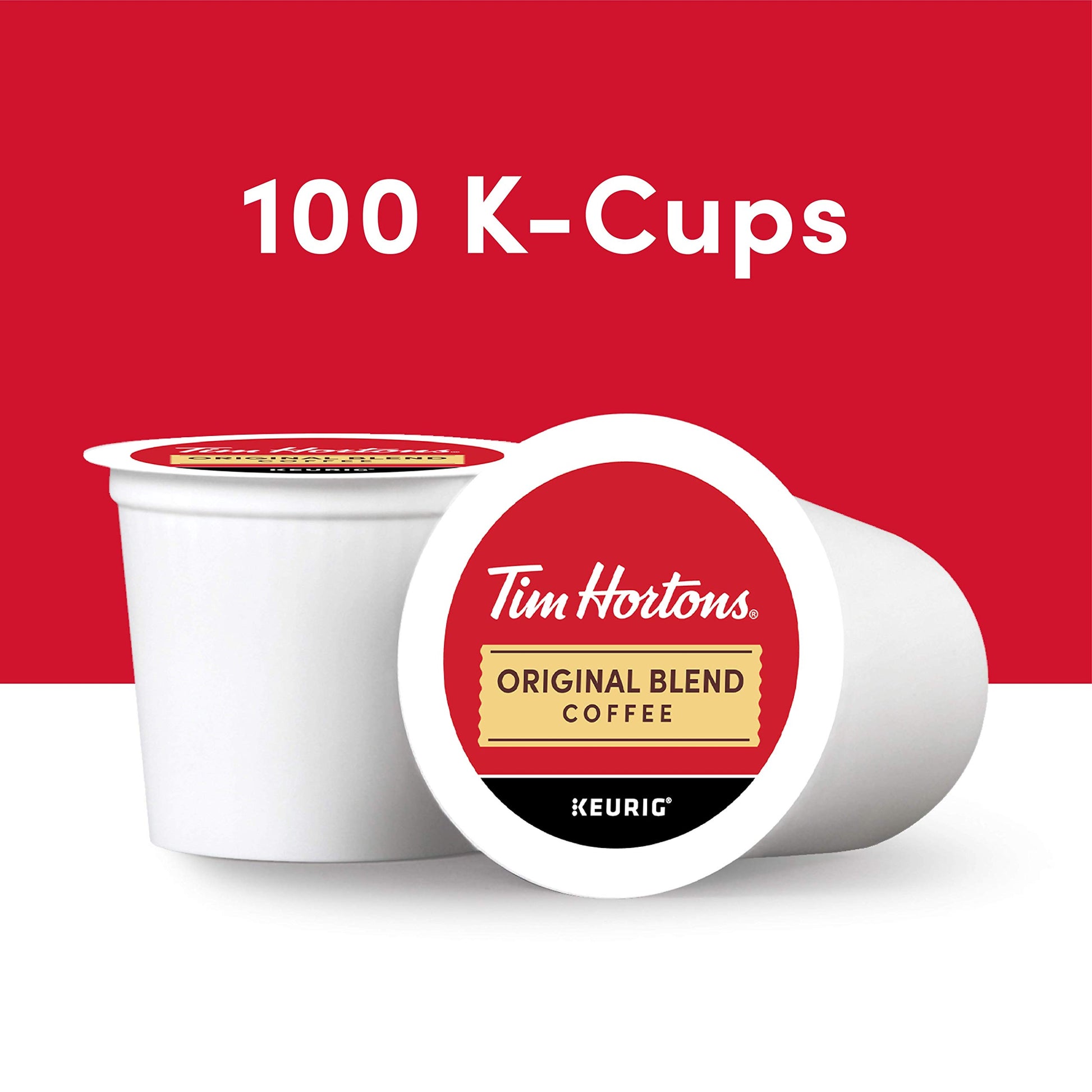 Tim Hortons-Original Blend-Medium Roast Coffee-Single Serve K Cup Pods-Compatible with Keurig Brewers-100ct K Cups - Deals4Coffee