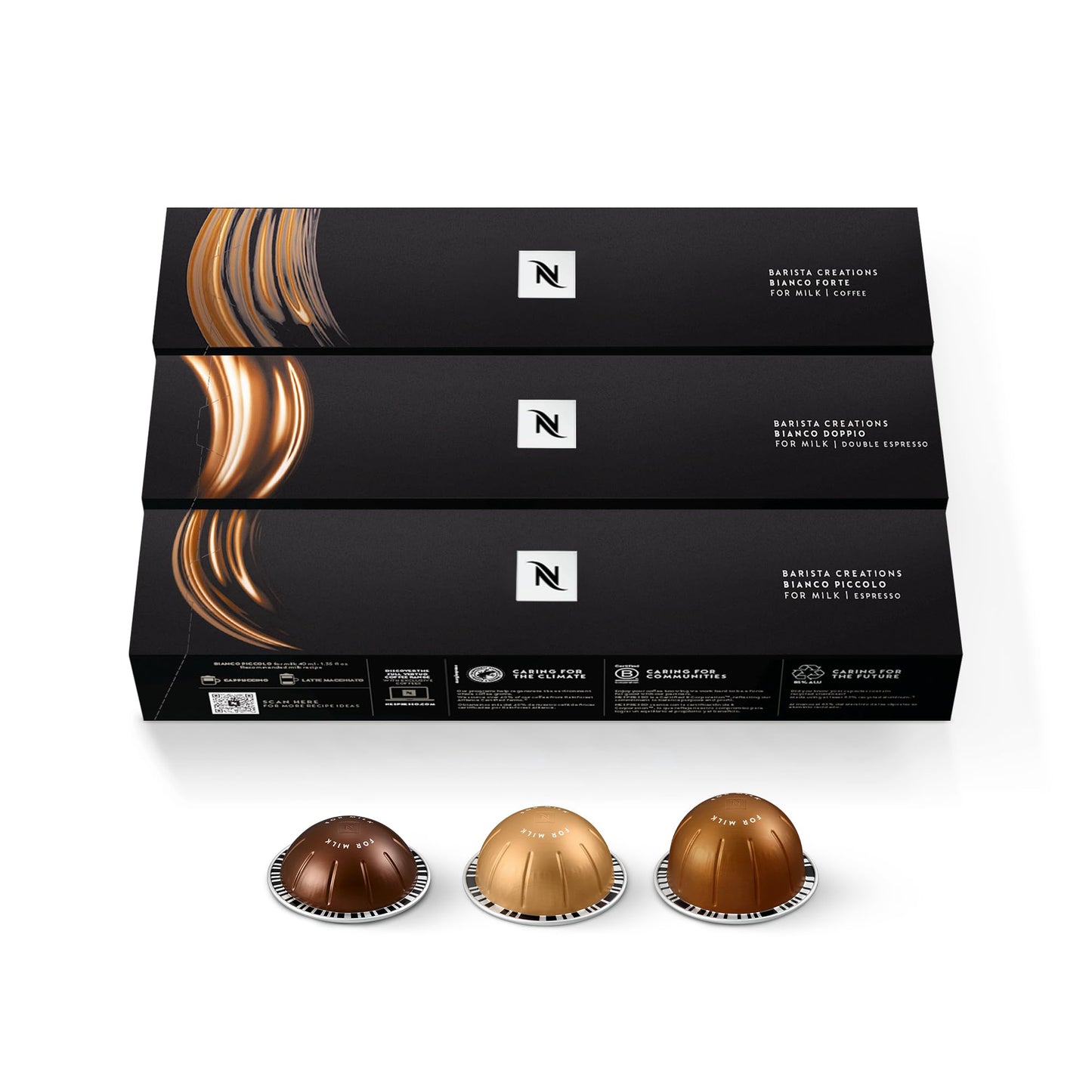Nespresso-Capsules Vertuo-Voltesso-Mild Roast Espresso-50 Count Espresso Pods-Brews 1.35oz. - Deals4Coffee