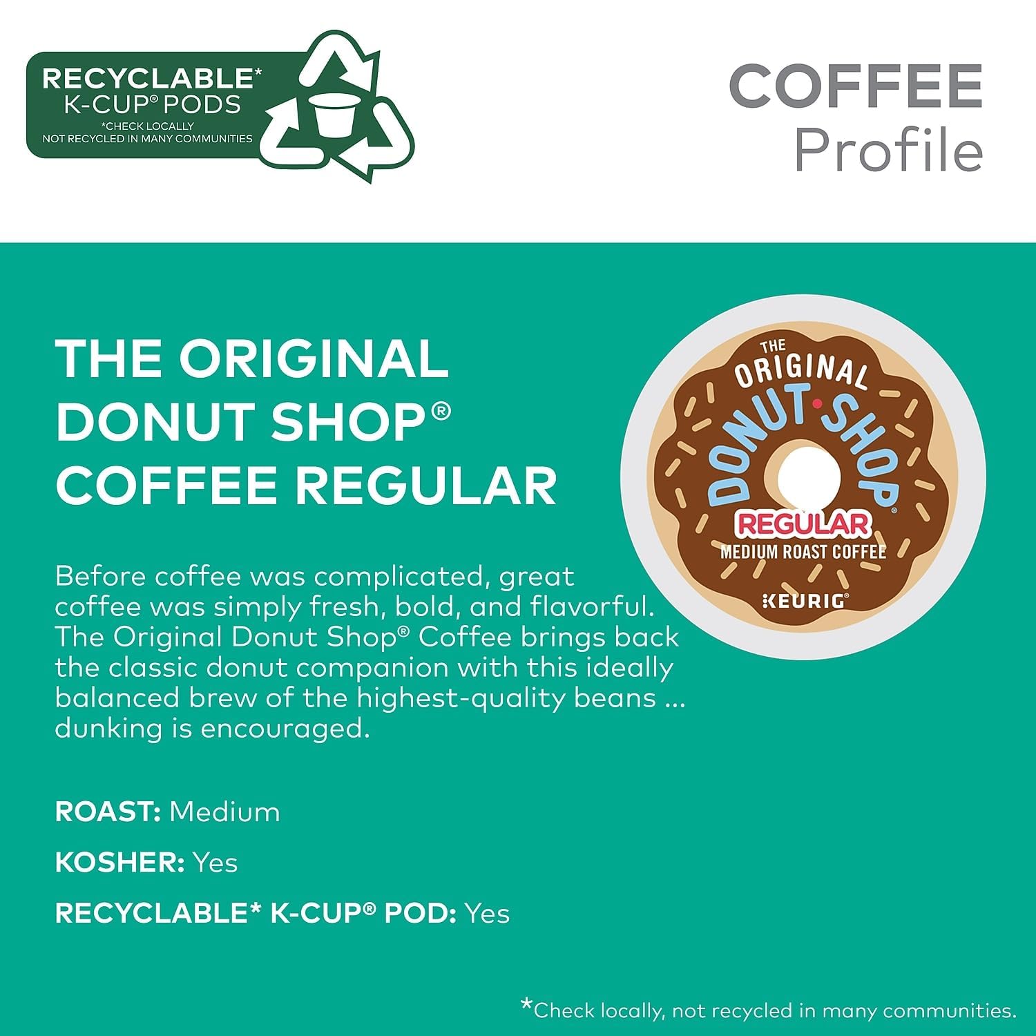The Original Donut Shop-Regular Keurig Single Serve -K Cup Pods-Medium Roast Coffee-96 Count - Deals4Coffee