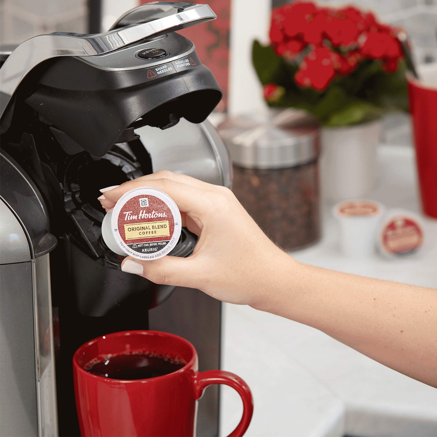 Tim Hortons-Original Blend-Medium Roast Coffee-Single Serve K Cup Pods-Compatible with Keurig Brewers-100ct K Cups - Deals4Coffee