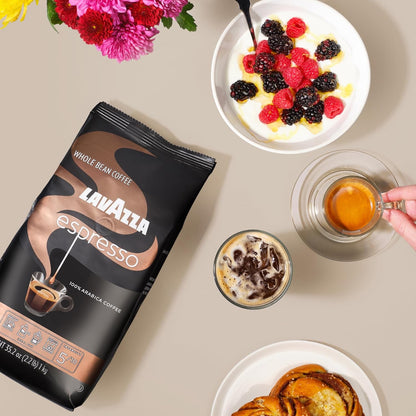 Lavazza - Espresso Whole Bean Coffee - Medium Roast - 100% Arabica - 2.2 lb Bag - Pack of 1 - Deals4Coffee