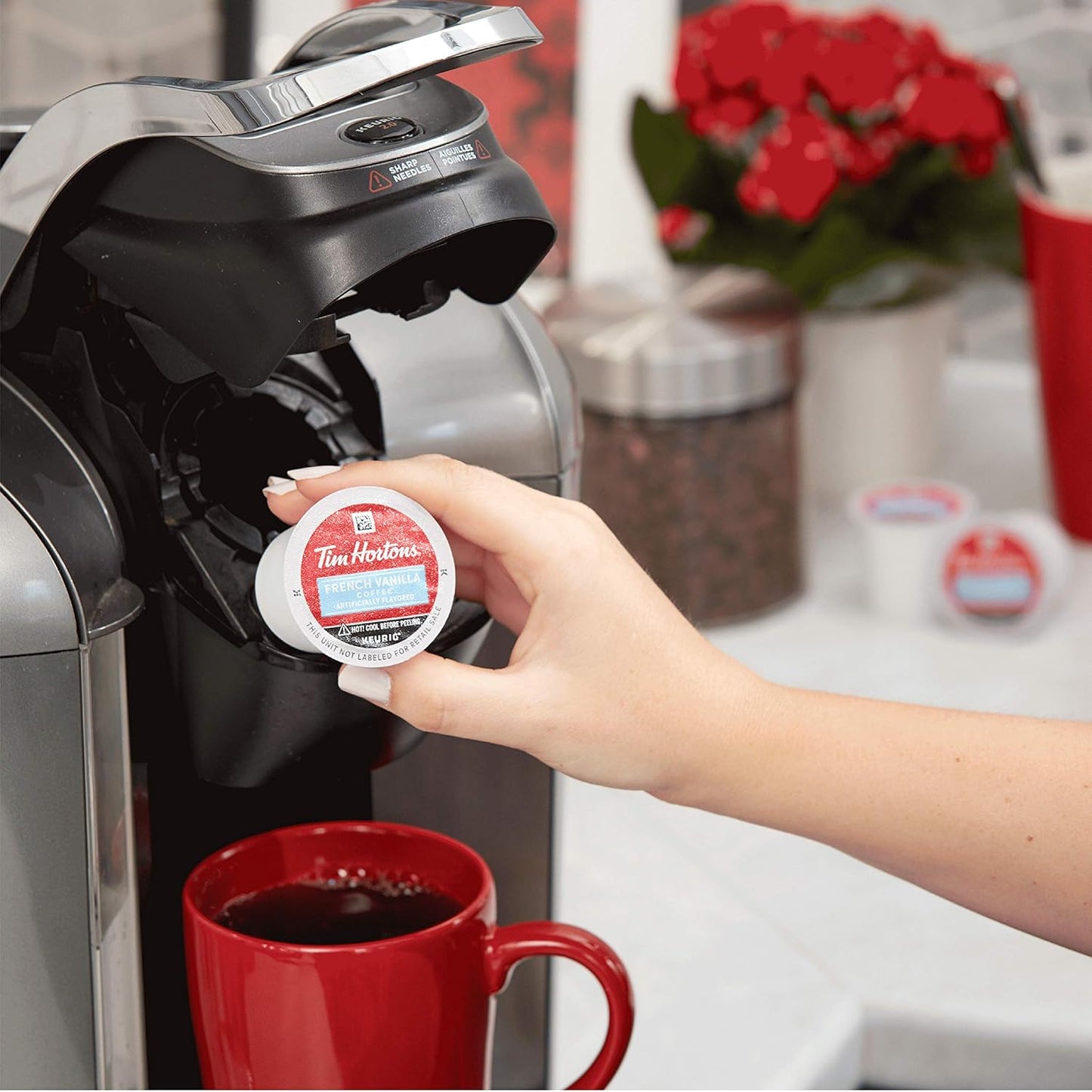 Tim Hortons Coffee-Variety Pack-Single Serve-K Cup Pods-Compatible with Keurig Brewers-90ct K Cups Total-Red - Deals4Coffee