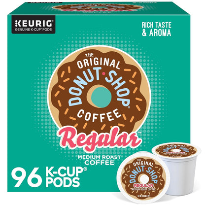 The Original Donut Shop-Regular Keurig Single Serve -K Cup Pods-Medium Roast Coffee-96 Count - Deals4Coffee