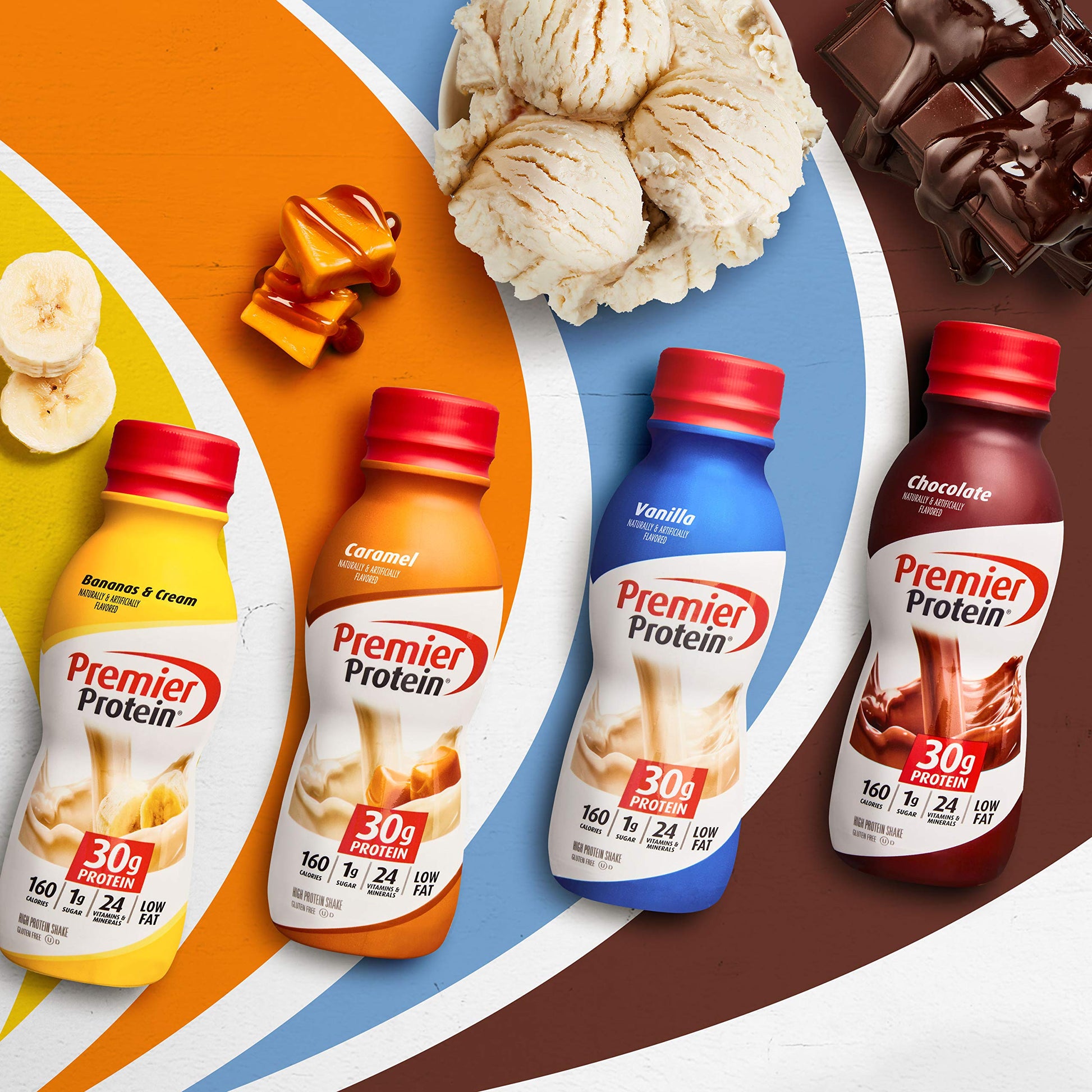 Premier Protein-Shake-Café Latte-30g Protein-1g Sugar-24 Vitamins & Minerals-Nutrients to Support Immune Health 11.5 fl oz-12 Pack - Deals4Coffee