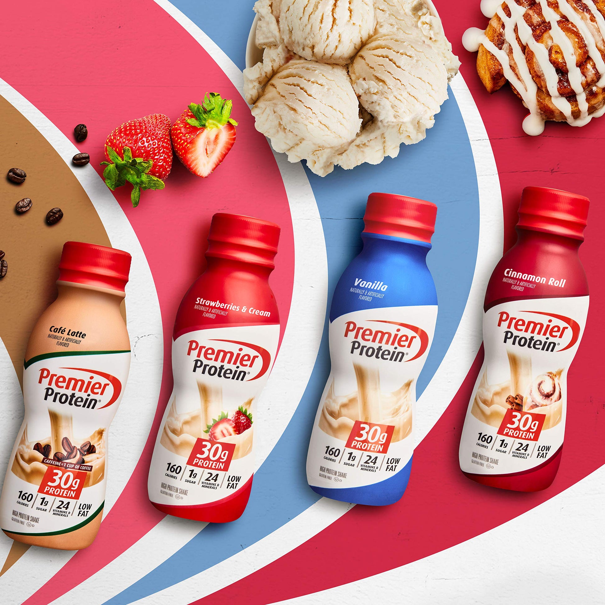 Premier Protein-Shake-Café Latte-30g Protein-1g Sugar-24 Vitamins & Minerals-Nutrients to Support Immune Health 11.5 fl oz-12 Pack - Deals4Coffee