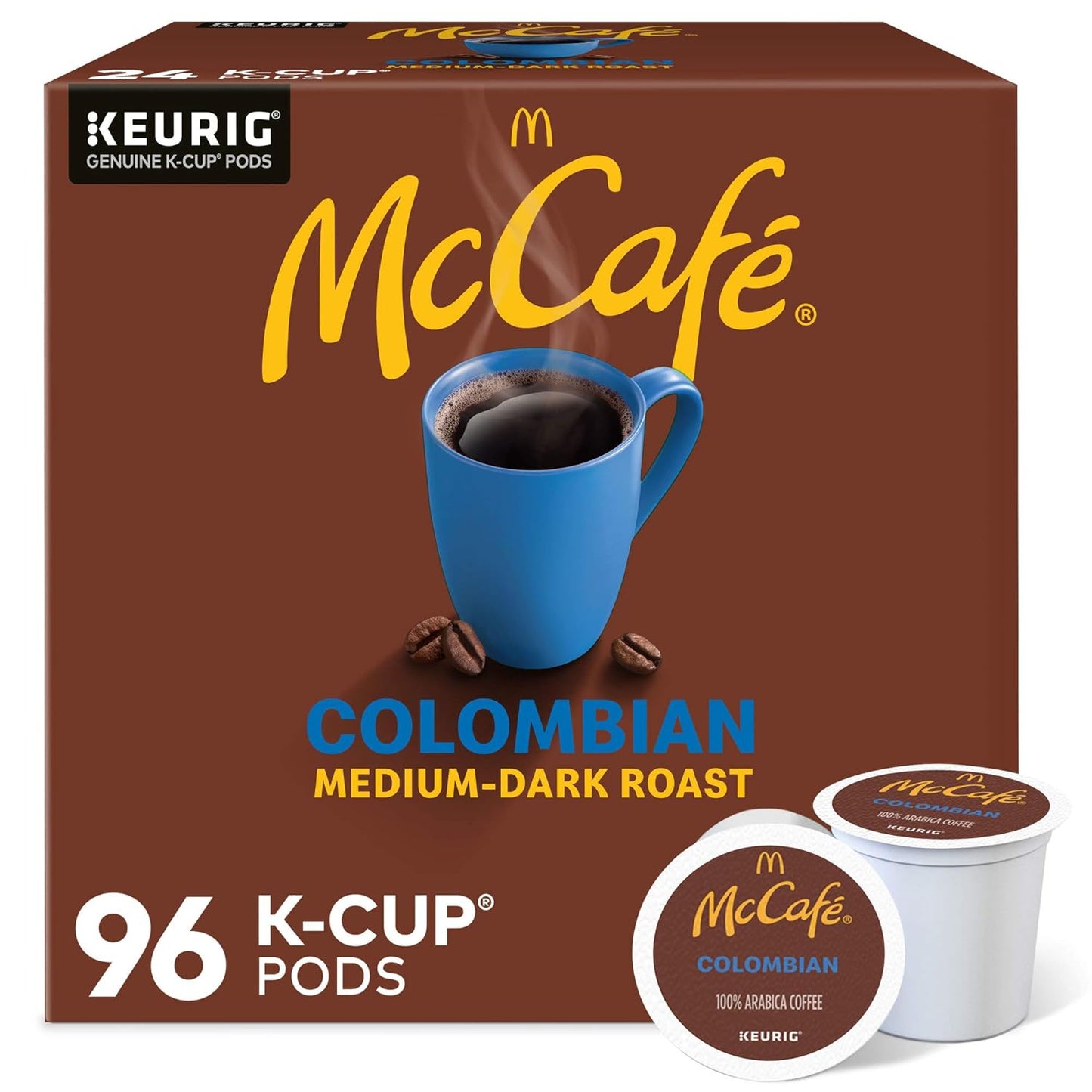 McCafe Colombian-Single Serve Coffee Keurig-K Cup Pods-Medium Roast-96 Count - Deals4Coffee